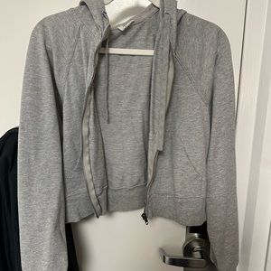 Free People Movement Gray Zip-Up Hoodie